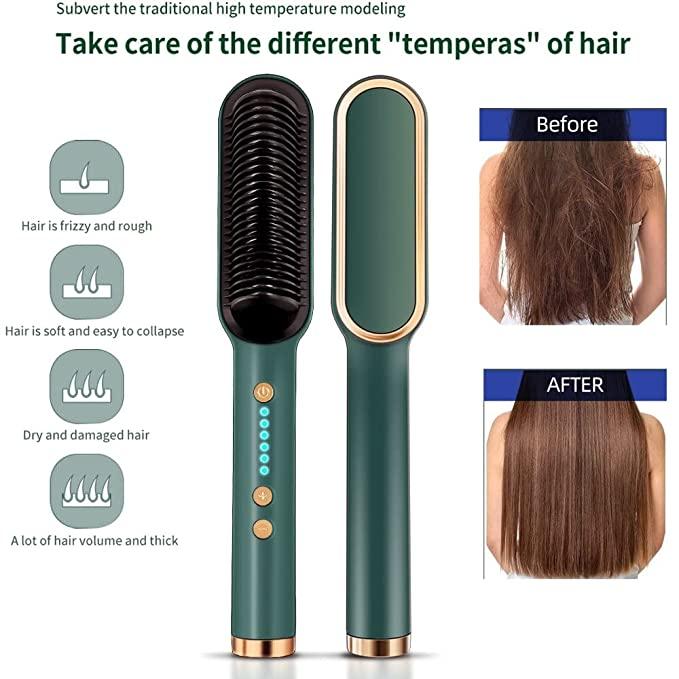 3-in-1 Hair Straightener & Styling Brush