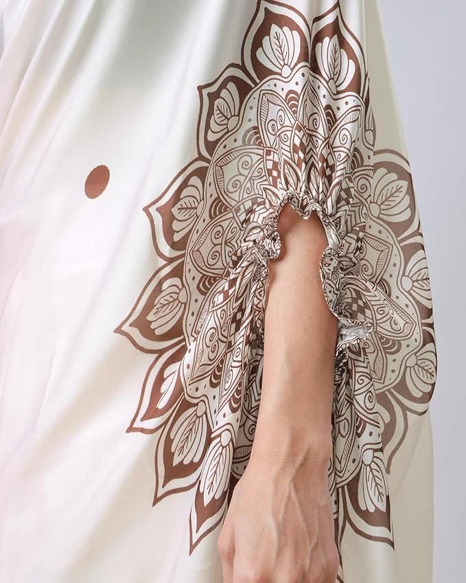 Satin Silk Kaftan Saree with Unstitched Blouse