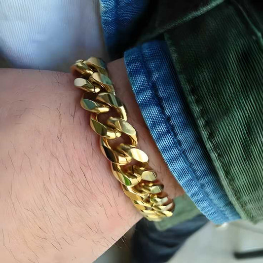 Gold Cuban Link Bracelet for Men