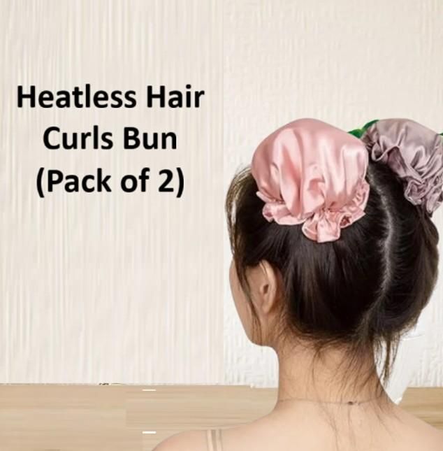 Trendy Heatless Hair Curl Buns (Pack of 2)