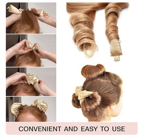 Trendy Heatless Hair Curl Buns (Pack of 2)