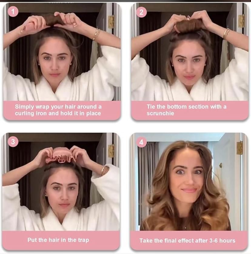 Trendy Heatless Hair Curl Buns (Pack of 2)