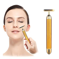 Electric Facial Massage Roller – 24K Gold Energy Beauty Bar